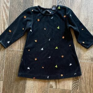 Velvet embroidered Halloween dress 2t